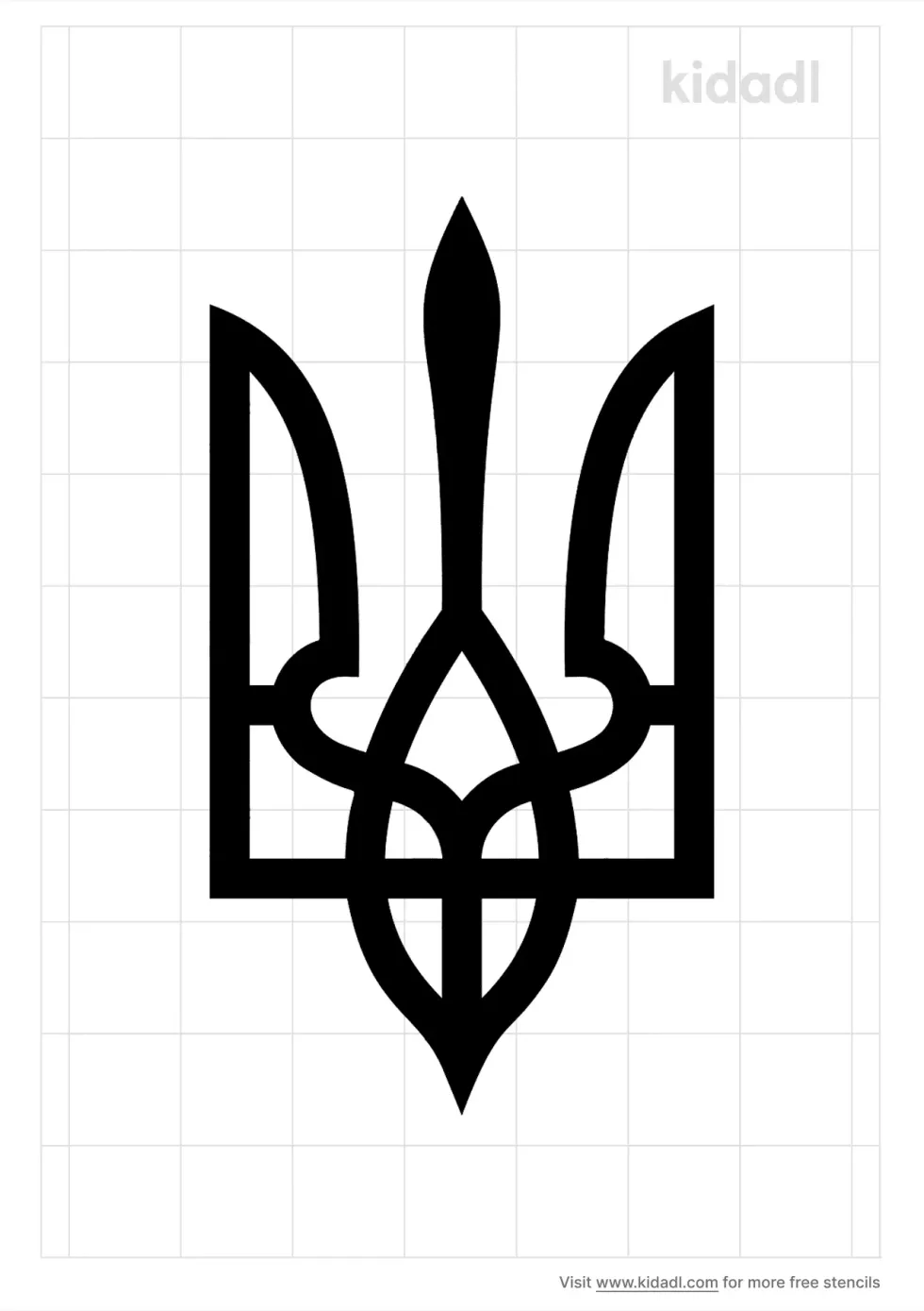 Ukraine Coat Of Arms Stencil