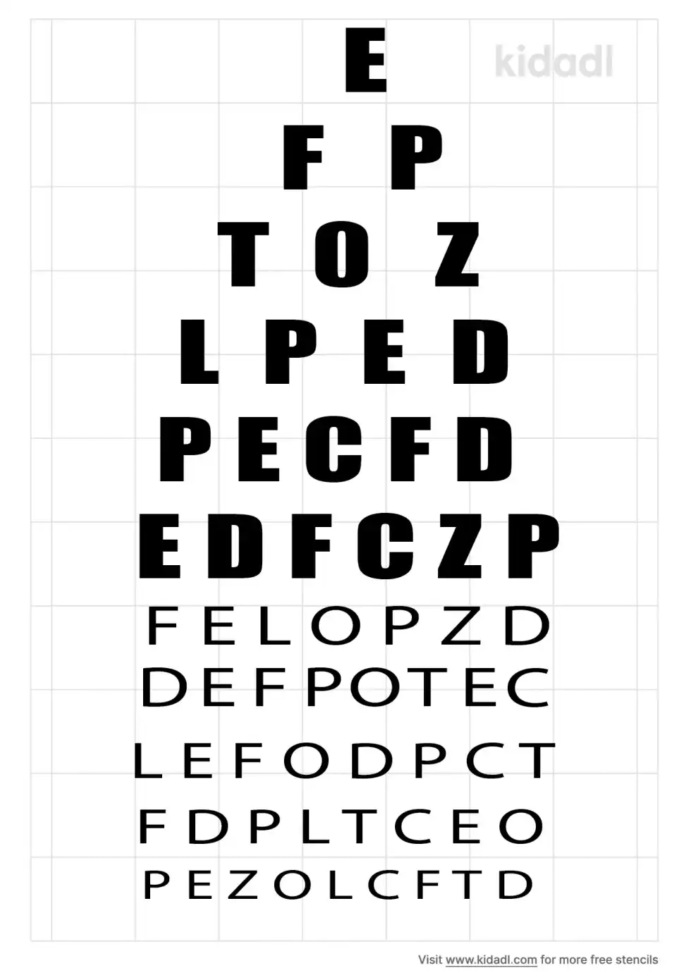 Eye Chart Stencil