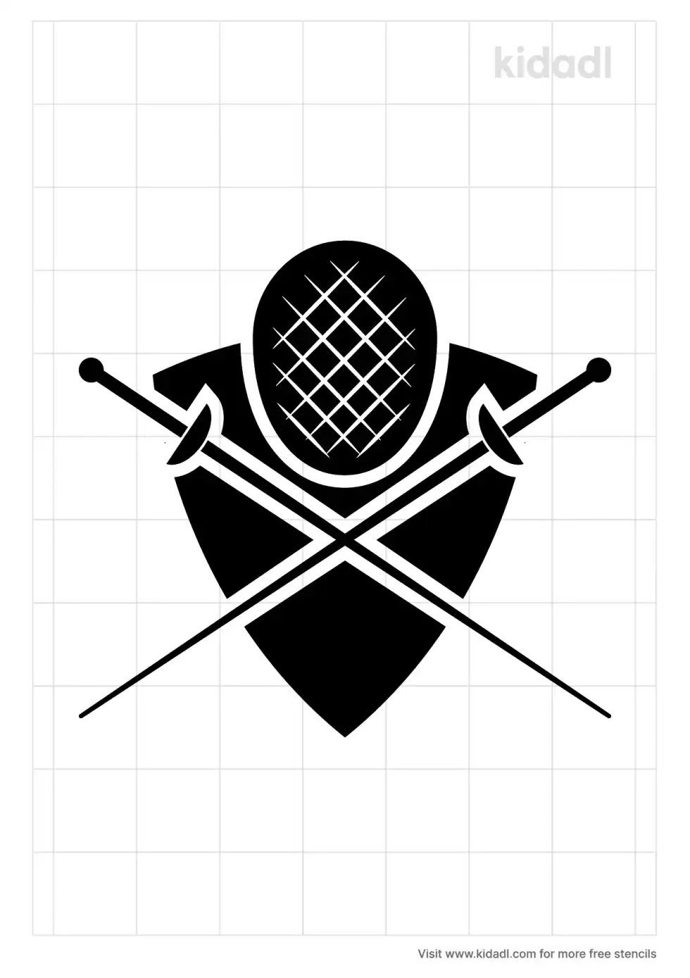 Fencing Mask Stencil