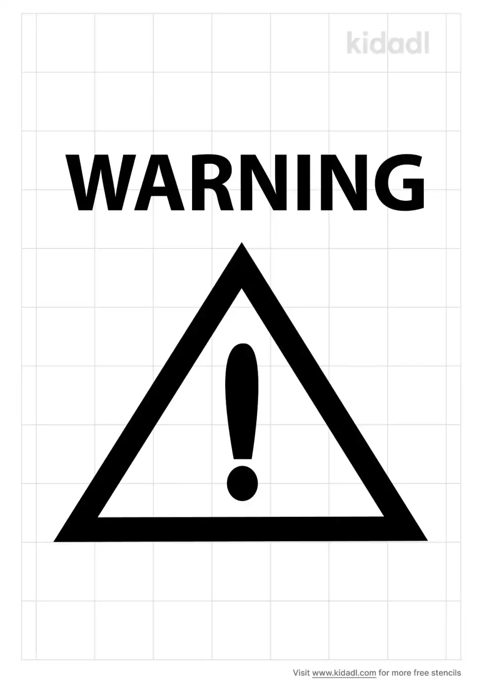 Black Warning Stencil