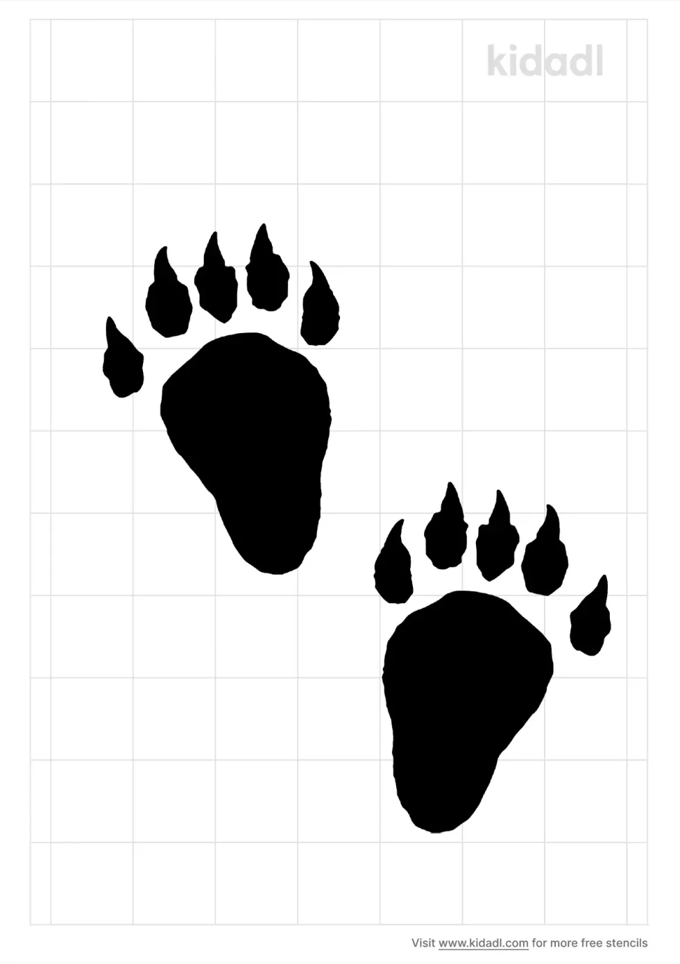 Monster Footprint Stencil
