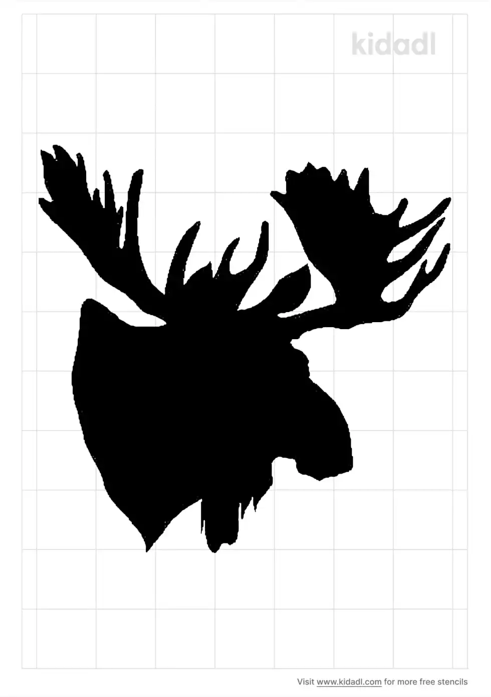 Moose Head Stencil