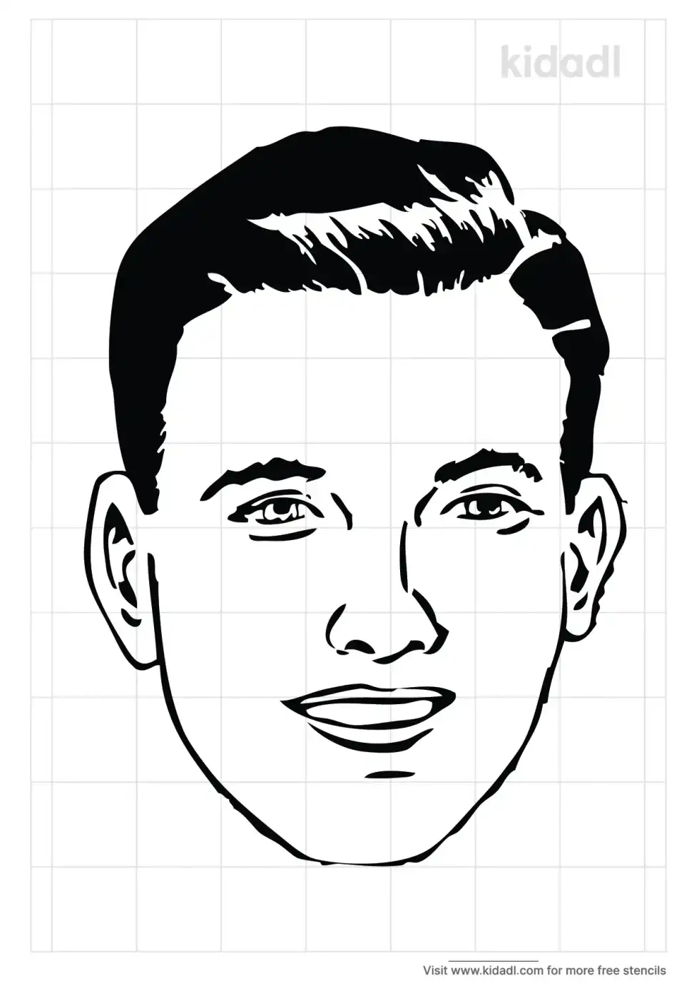 Muscular Face Stencil