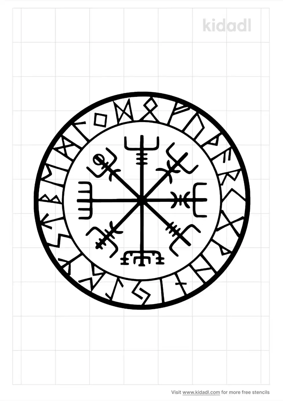 Nordic Compass Stencil