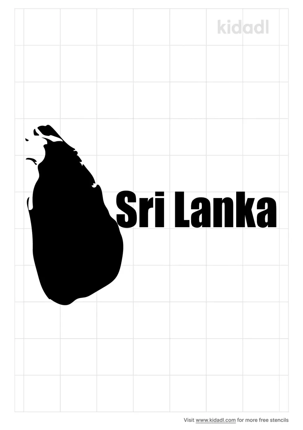 Sri Lanka Stencil