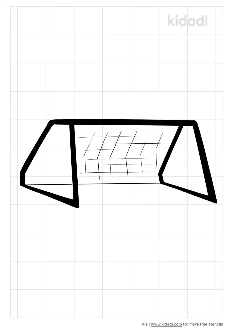 Soccer Net Stencil