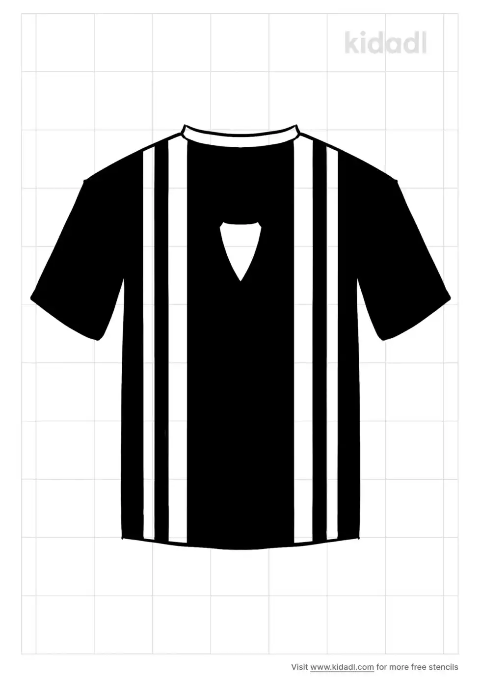 Soccer Shirt Stencil