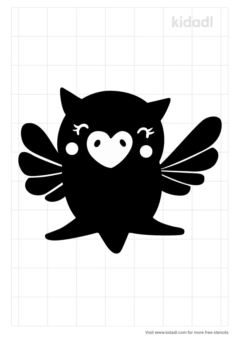 Pig With Wings Stencil