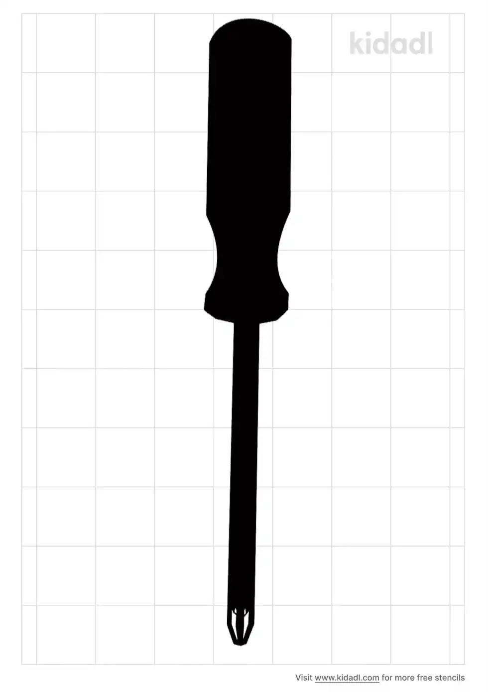 Screw Driver Stencil
