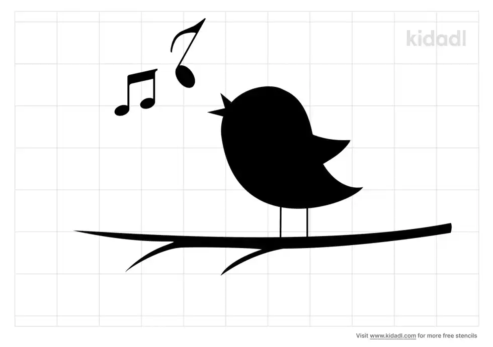 Singing Bird Stencil