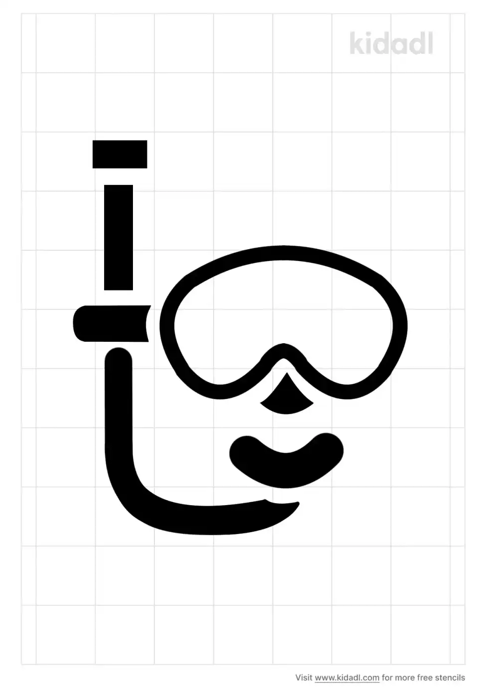 Swim Mask Stencil