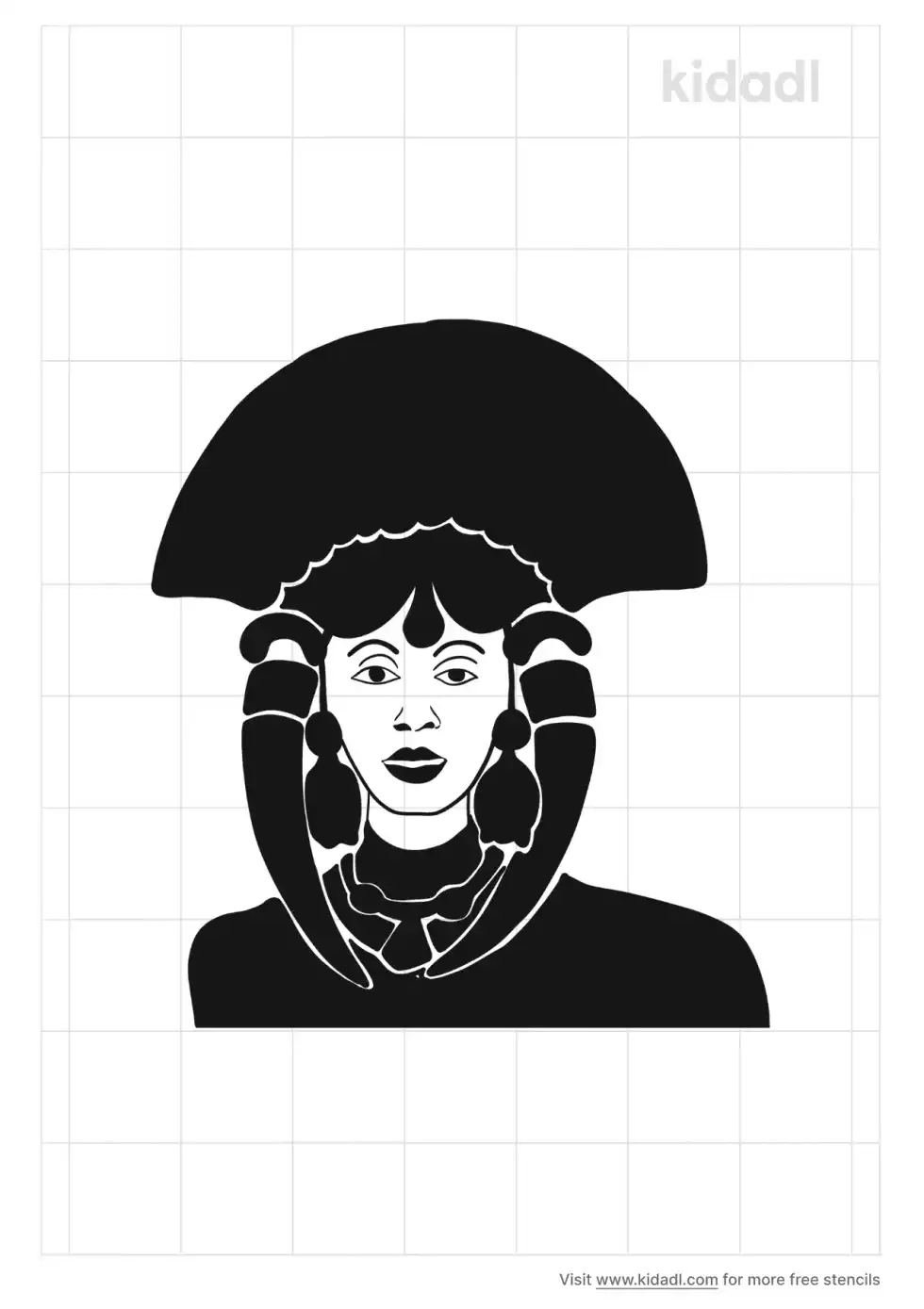 Ethiopian Empress Sheba Stencil