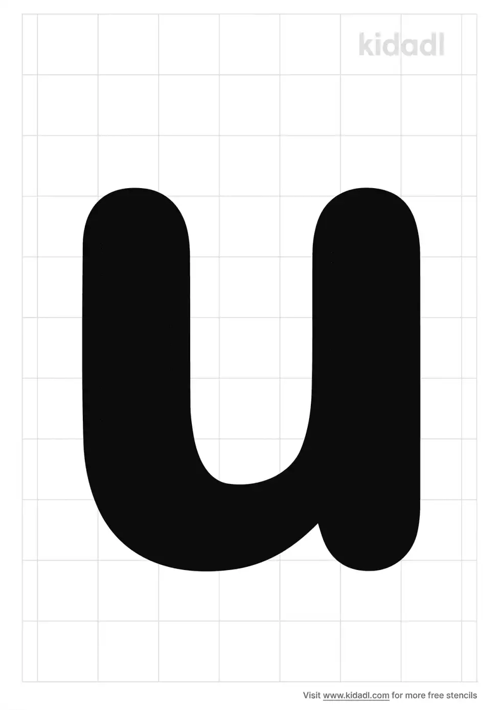 Lowercase U Stencil