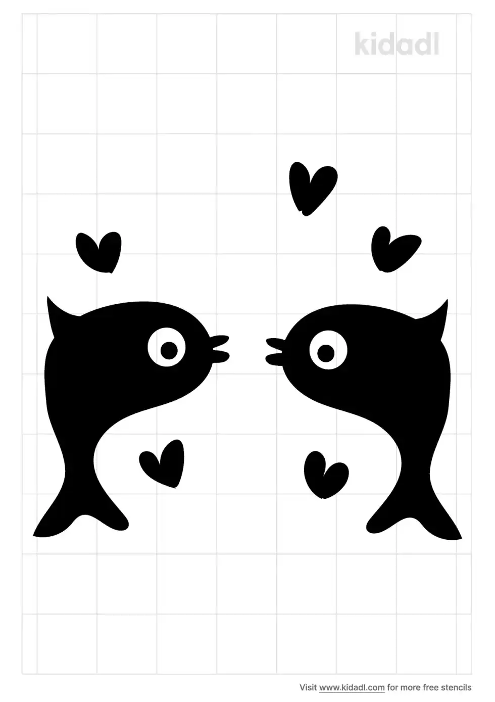 Love Fish Stencil