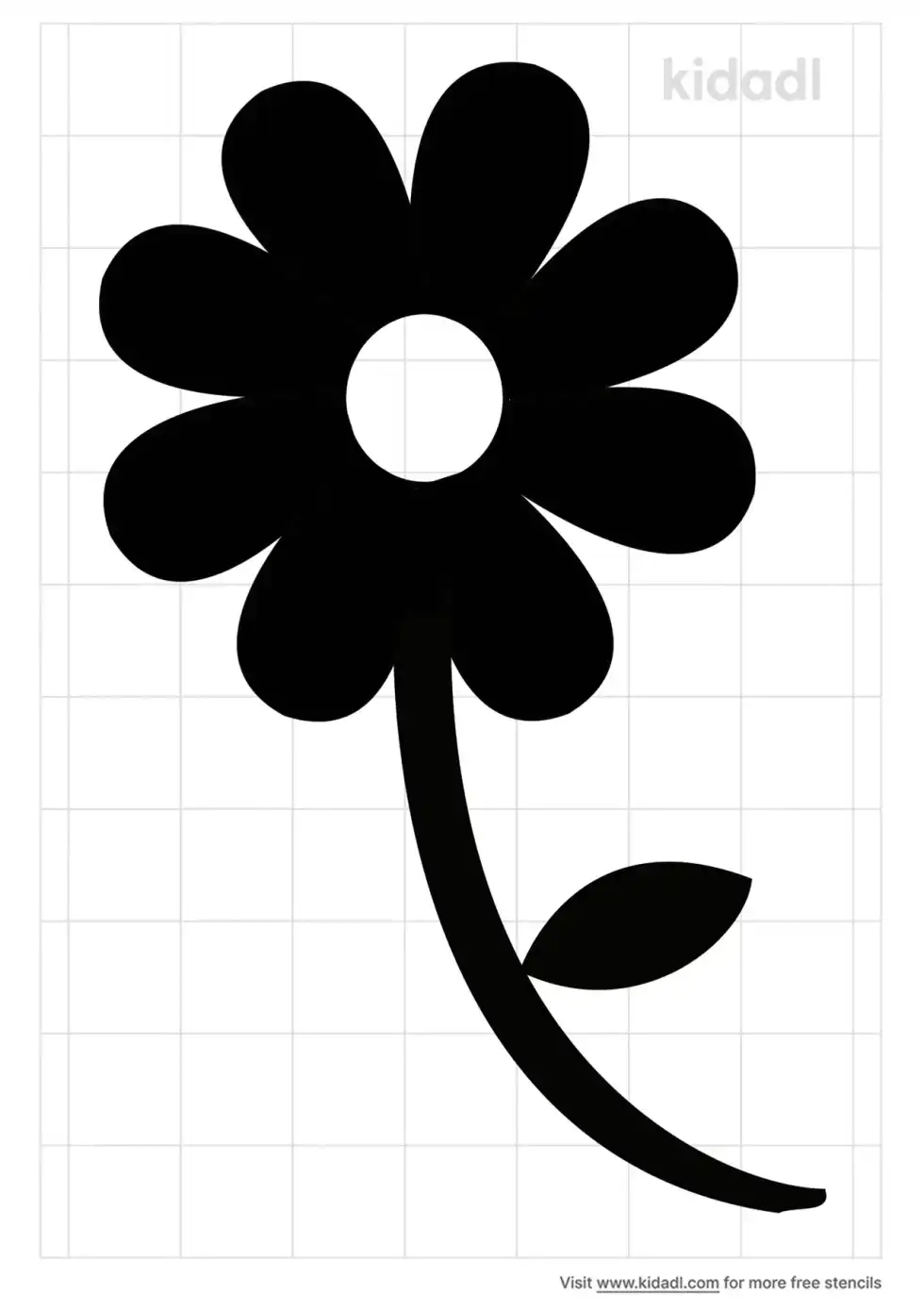 Simple May Flower Stencil