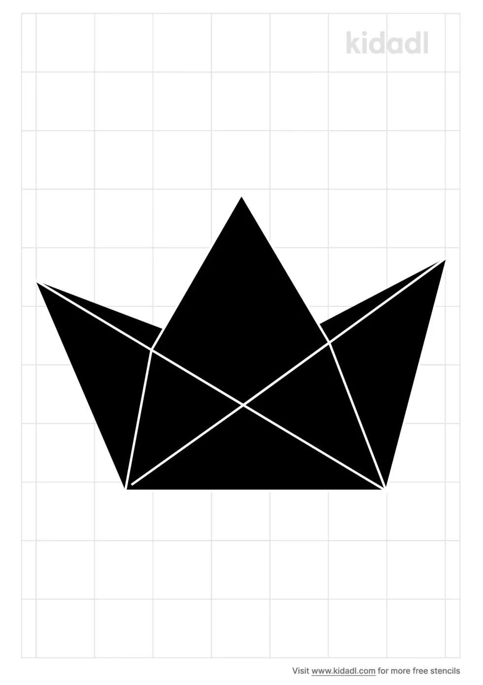 Origami Boat Stencil