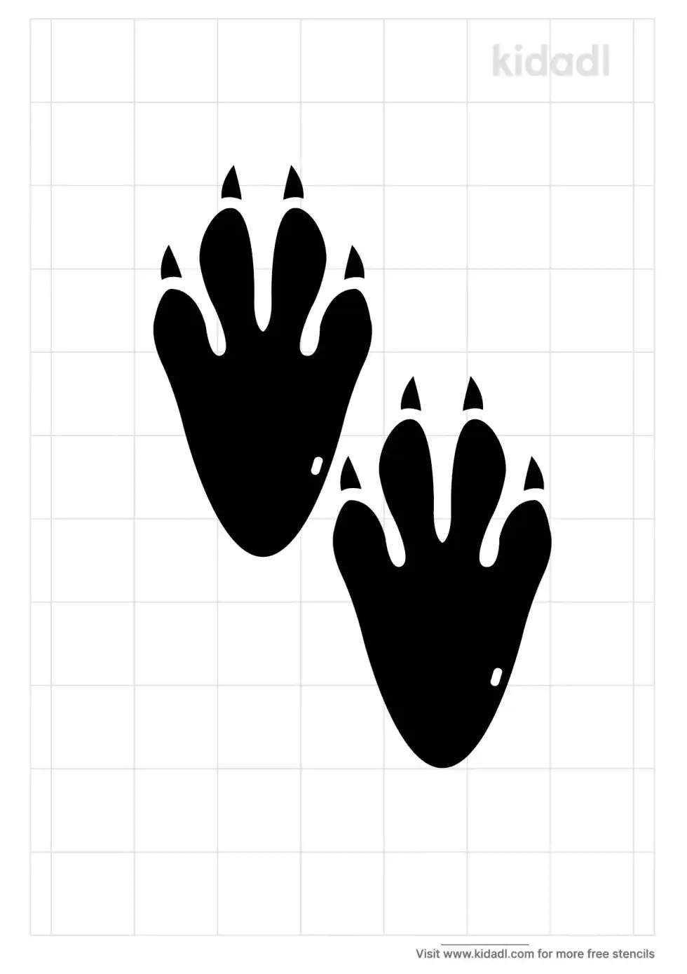 Rabbit Paw Print Stencil