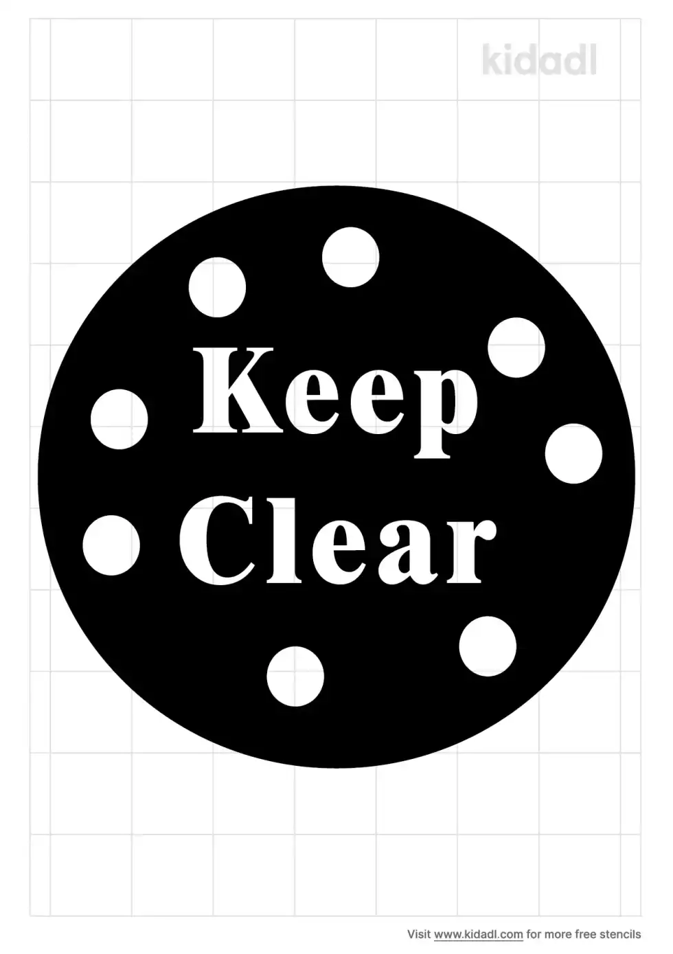 Keep Clear Stencil