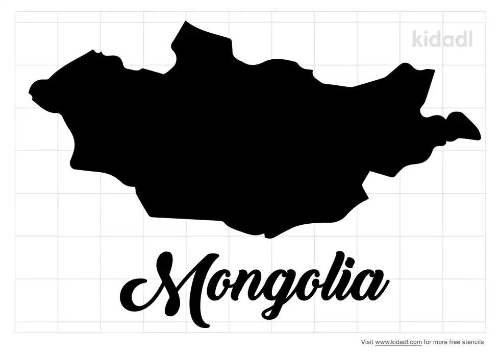 Mongolia Stencil