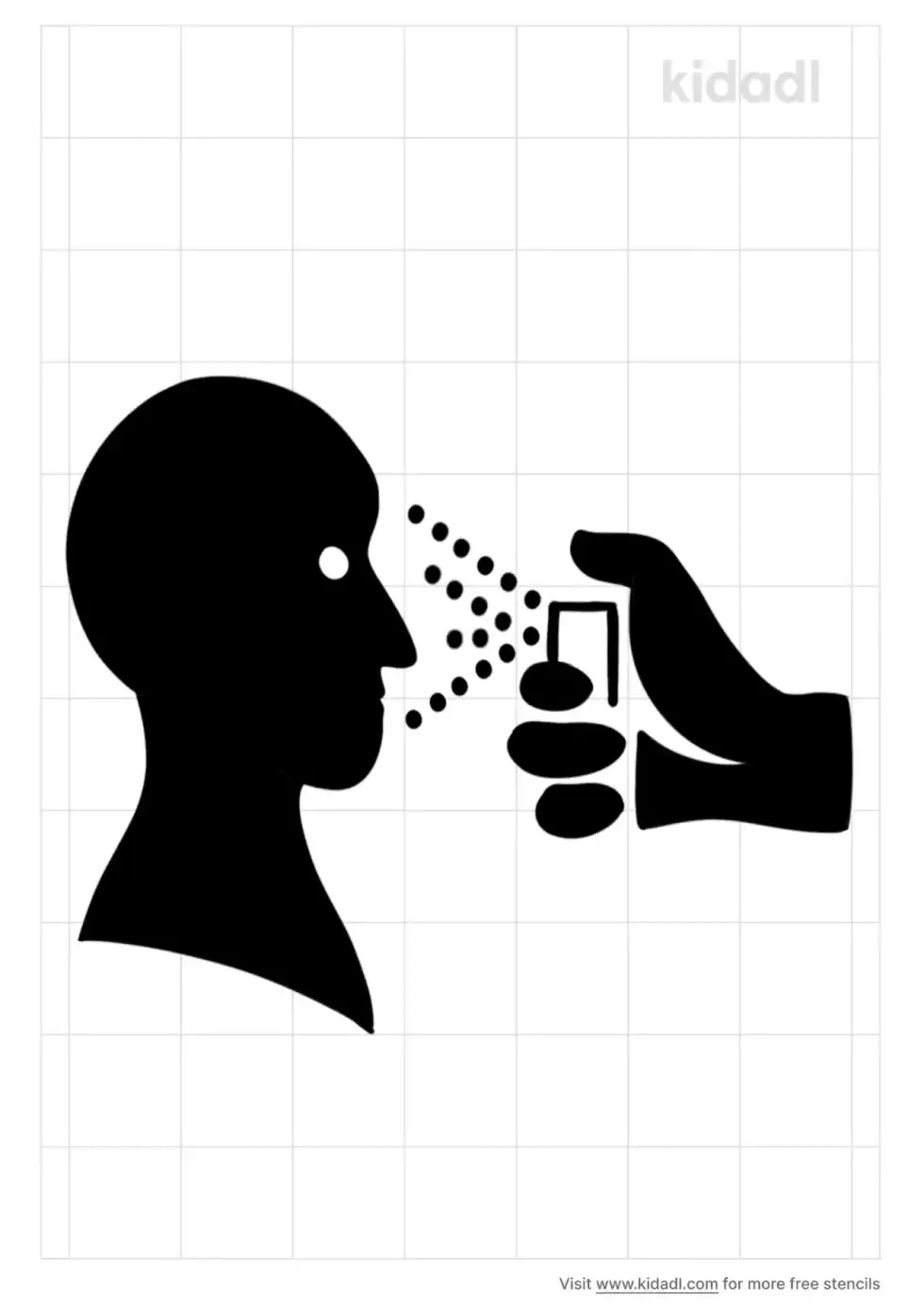 Pepper Spray Guy Stencil