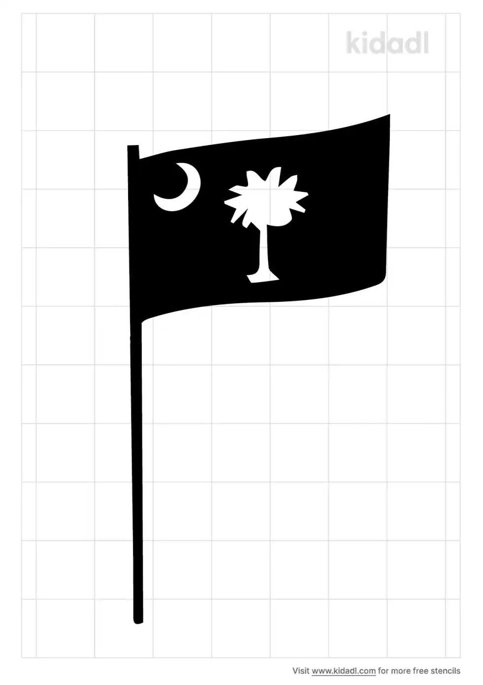 South Carolina Flag Stencil