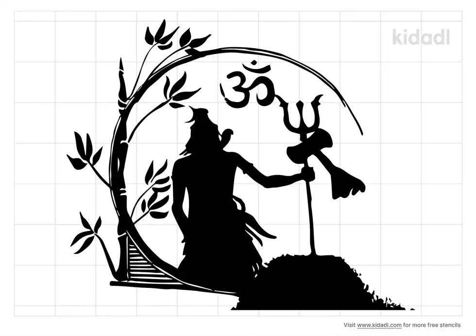 Lord Shiva Pictures Stencil