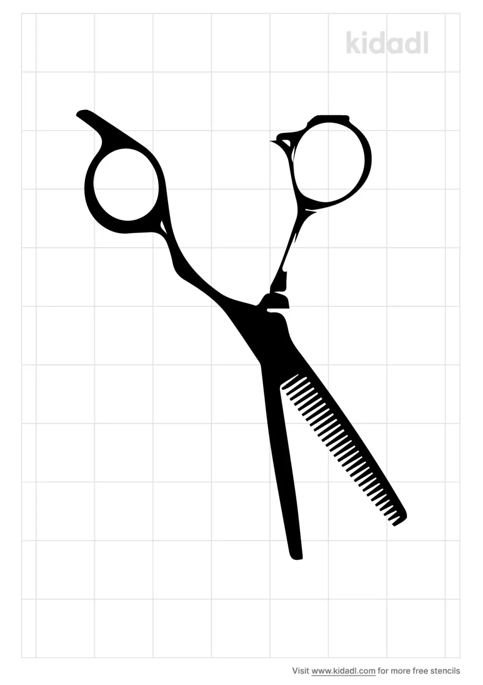 Hair Scissor Stencil