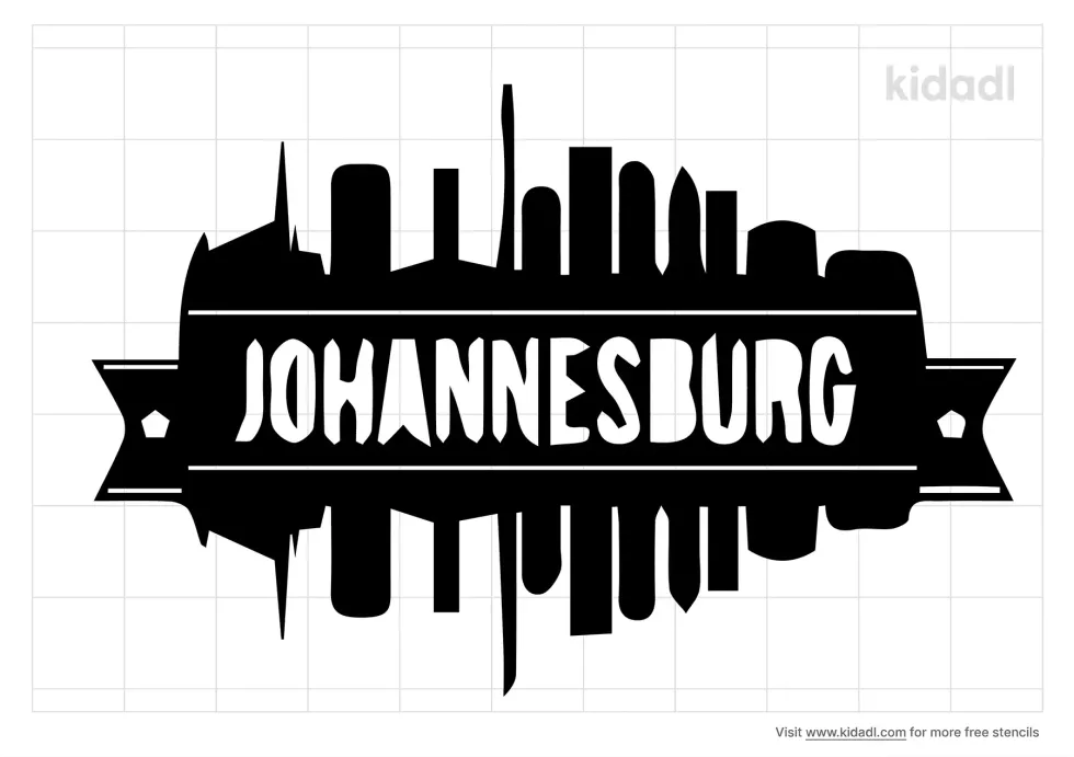 Johannesburg Skyline Silhouette