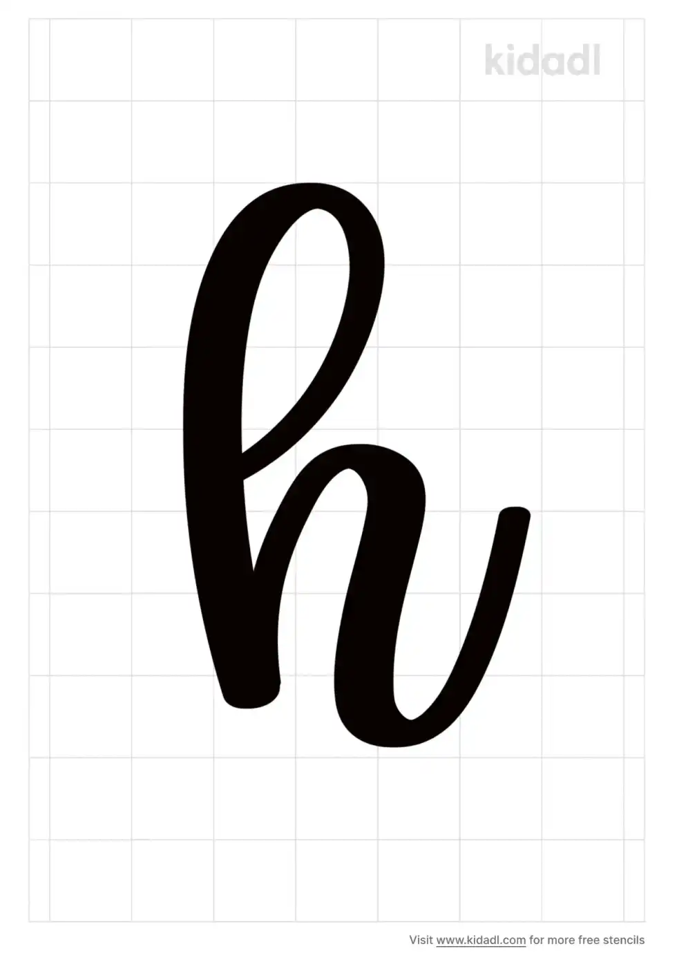 Lowercase H Stencil