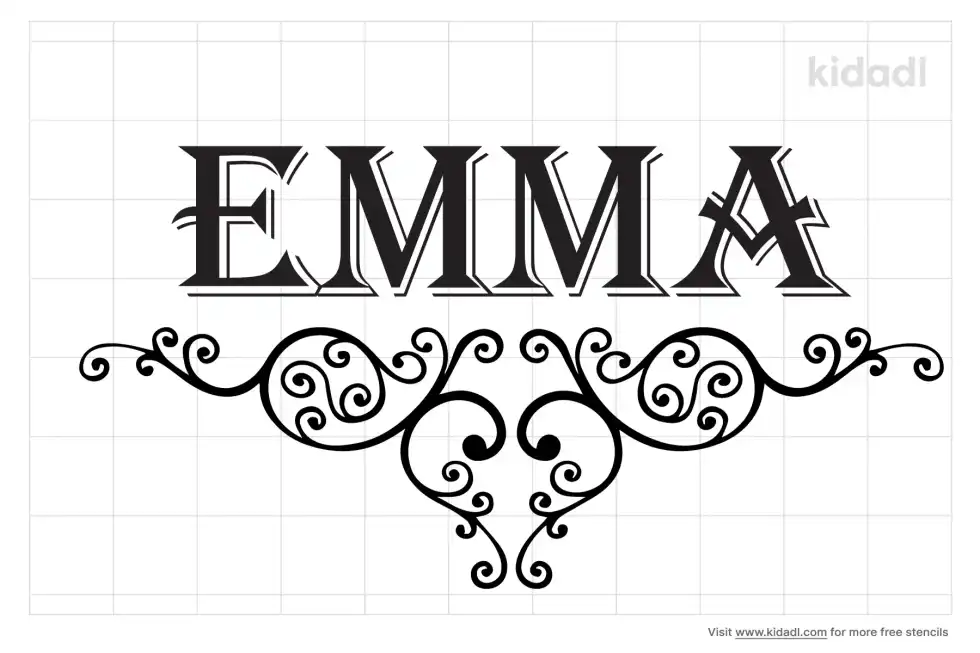 Name Emma Stencil