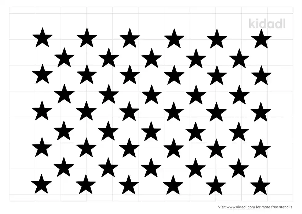 American Flag Stars Stencil