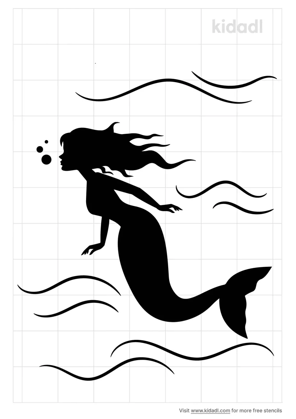 Mermaid Stencil