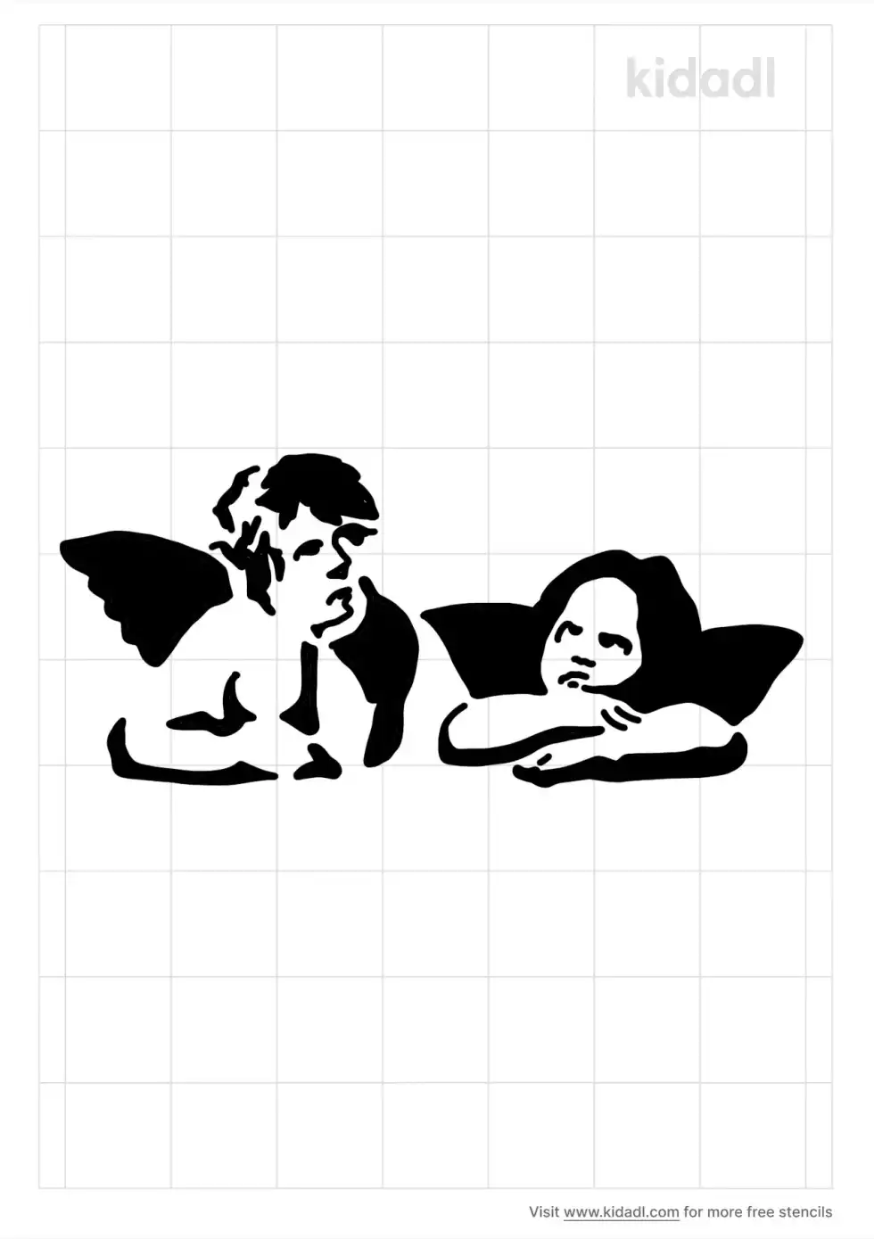 Raphael Cherubs Stencil