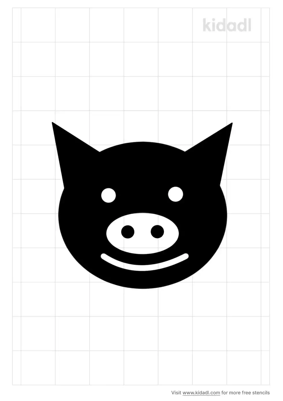 Pig Face Stencil