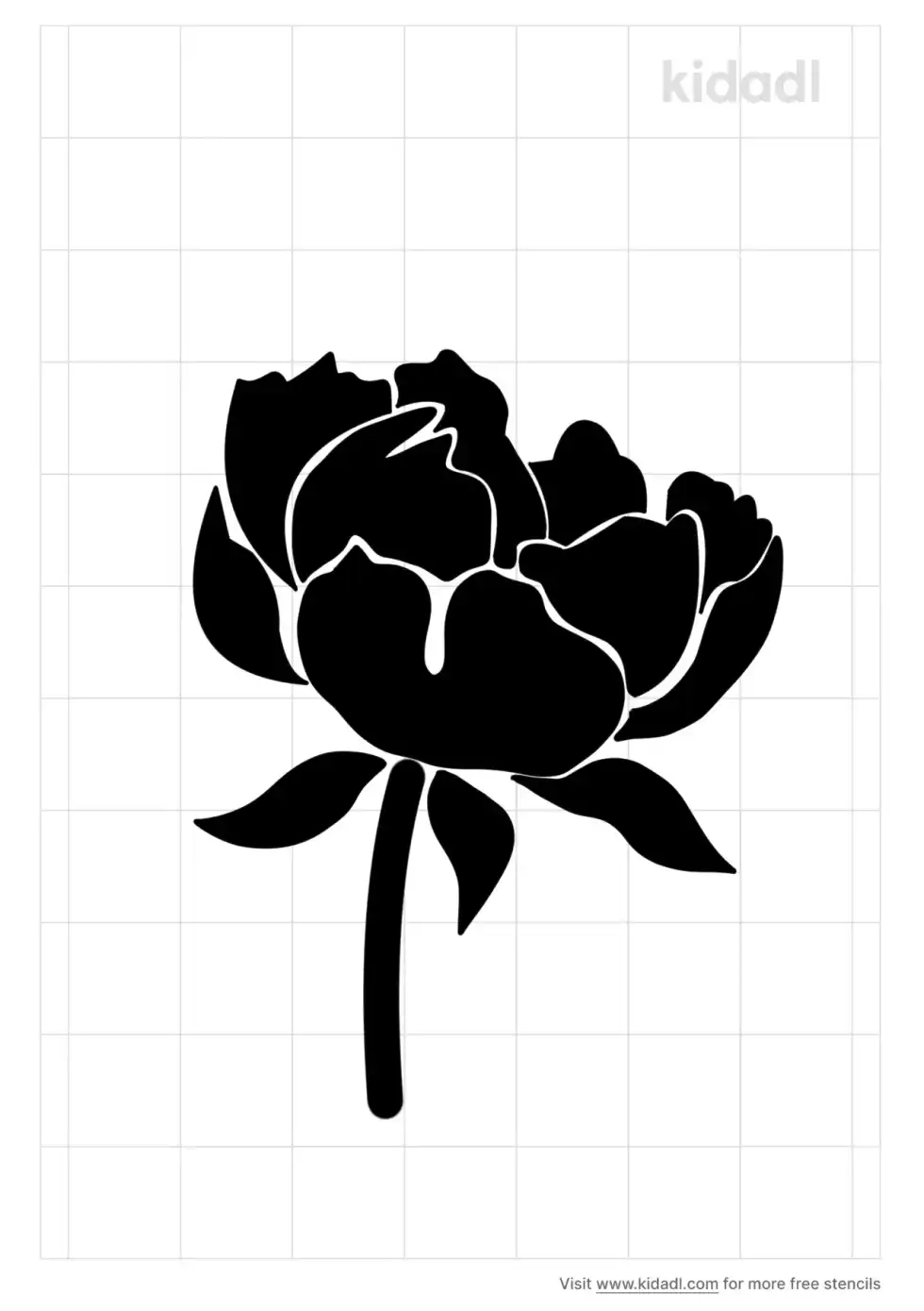 Peonies Stencil