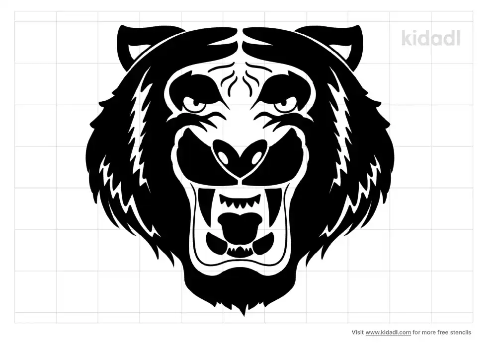 Roaring Tiger Stencil