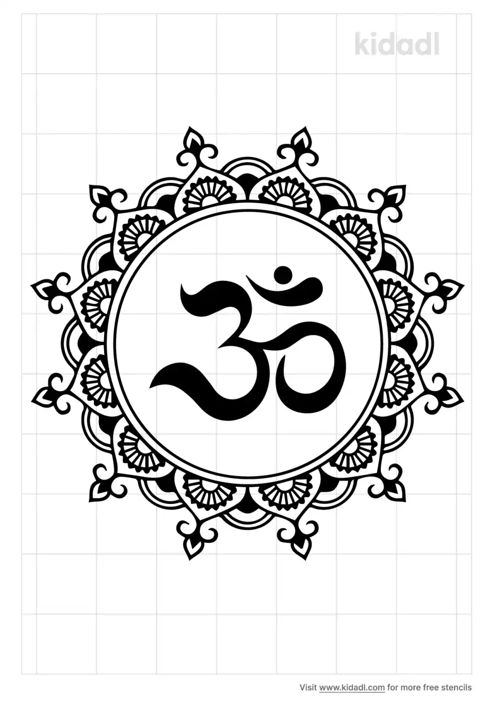 Om Mandala Stencil