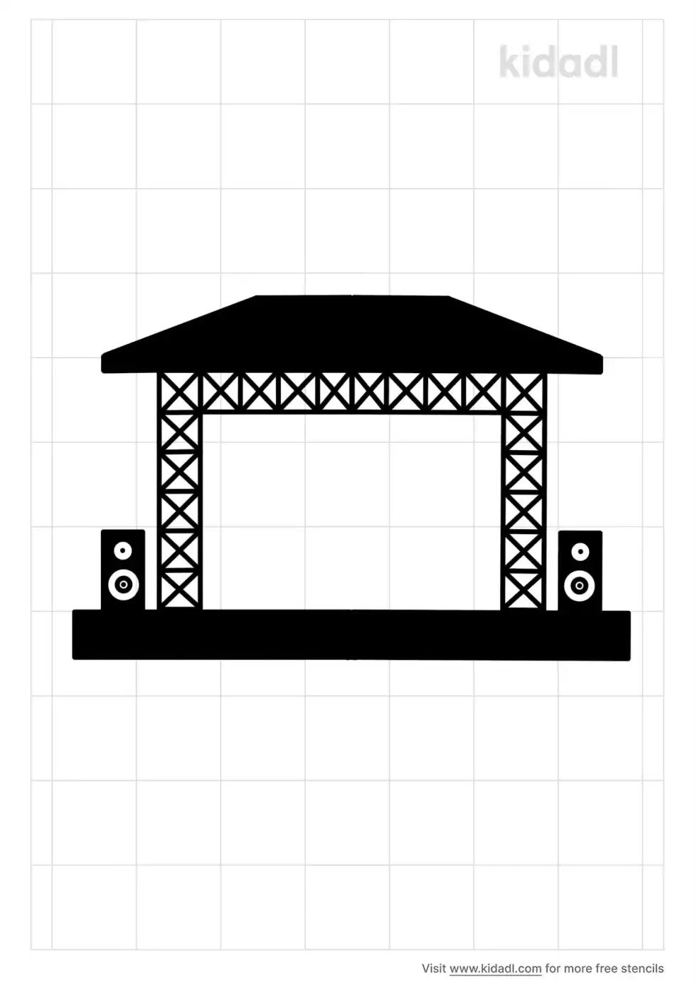 Concert Stage Stencil