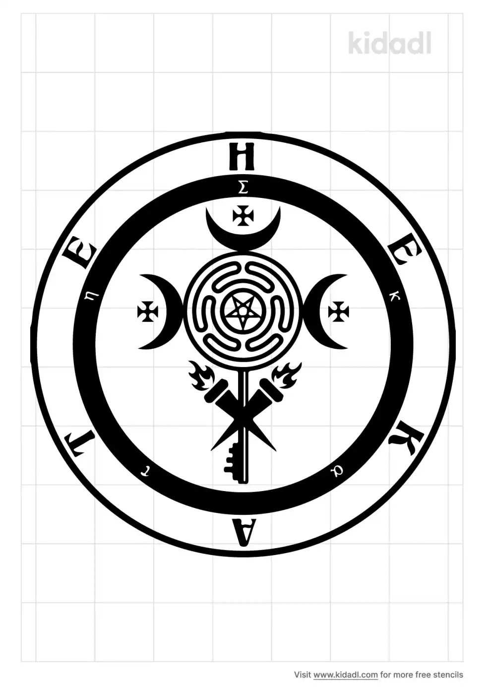 Esoteric Sigil Stencil