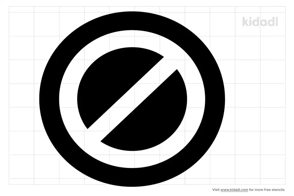 Banned Symbol Stencil