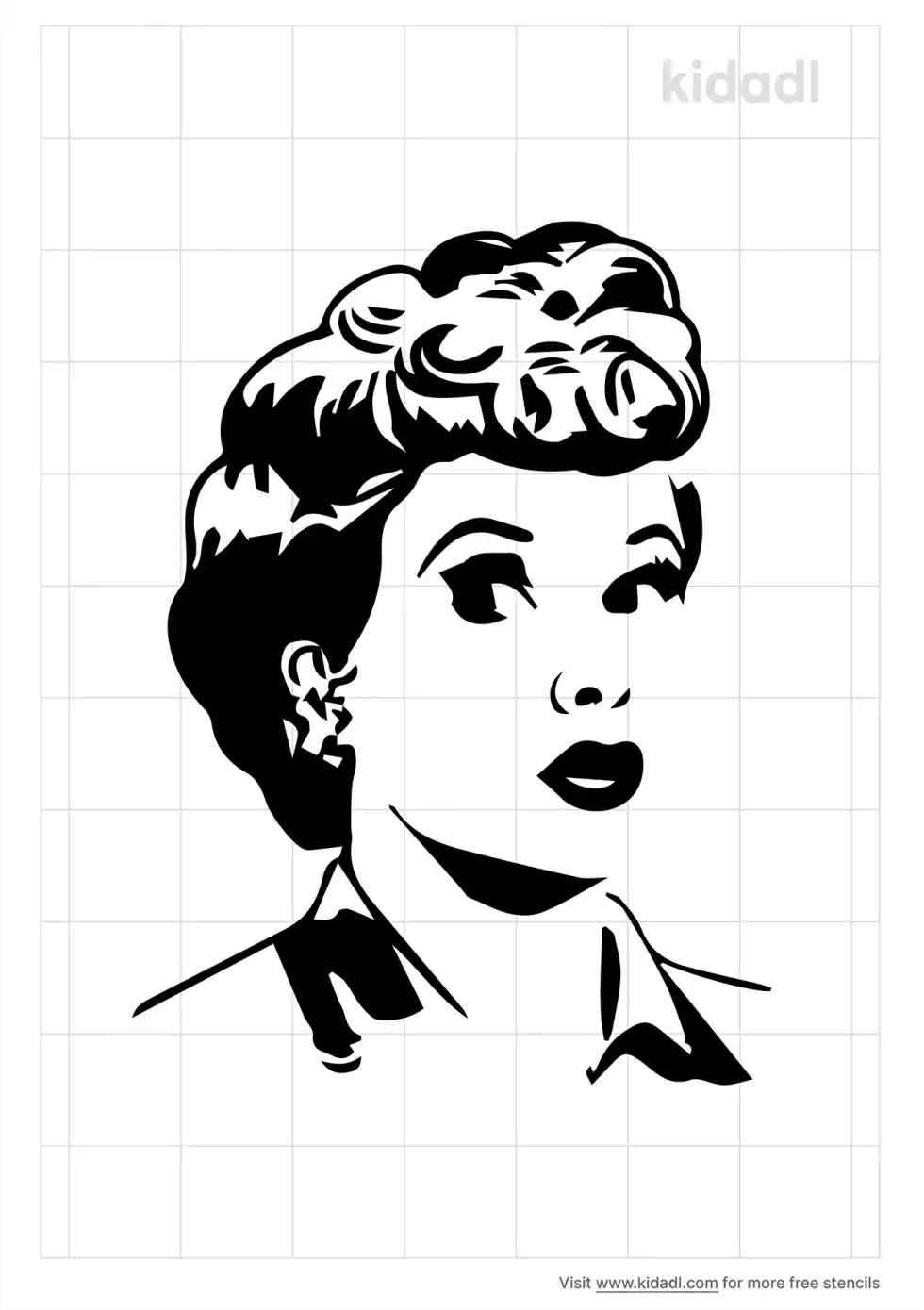 Lucille Ball Stencil