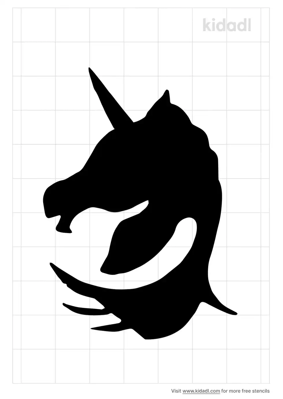 Unicorn Hair Stencil