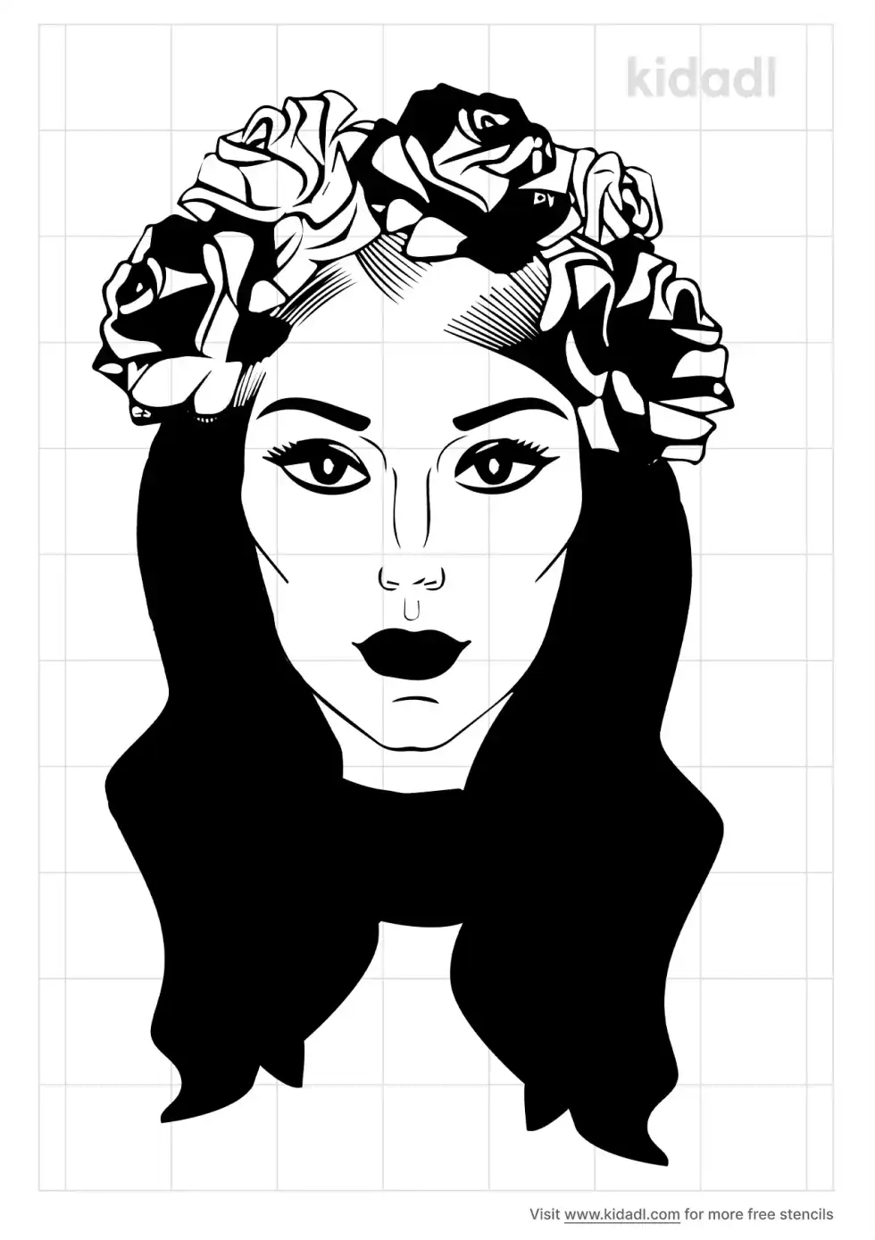 Rose Zentangle Stencil