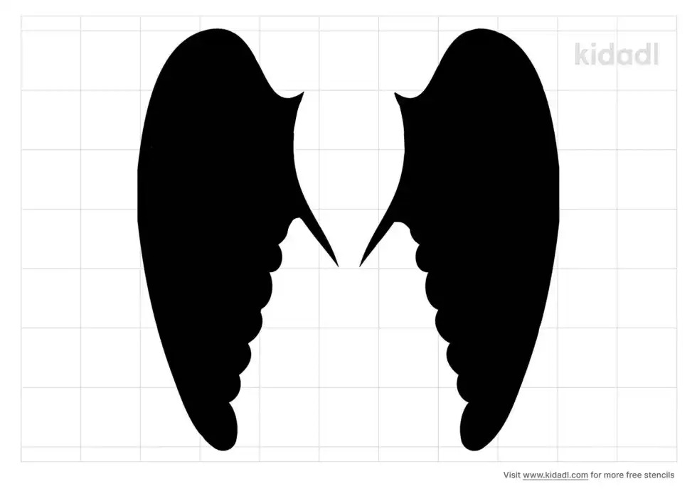 Simple Wings Stencil