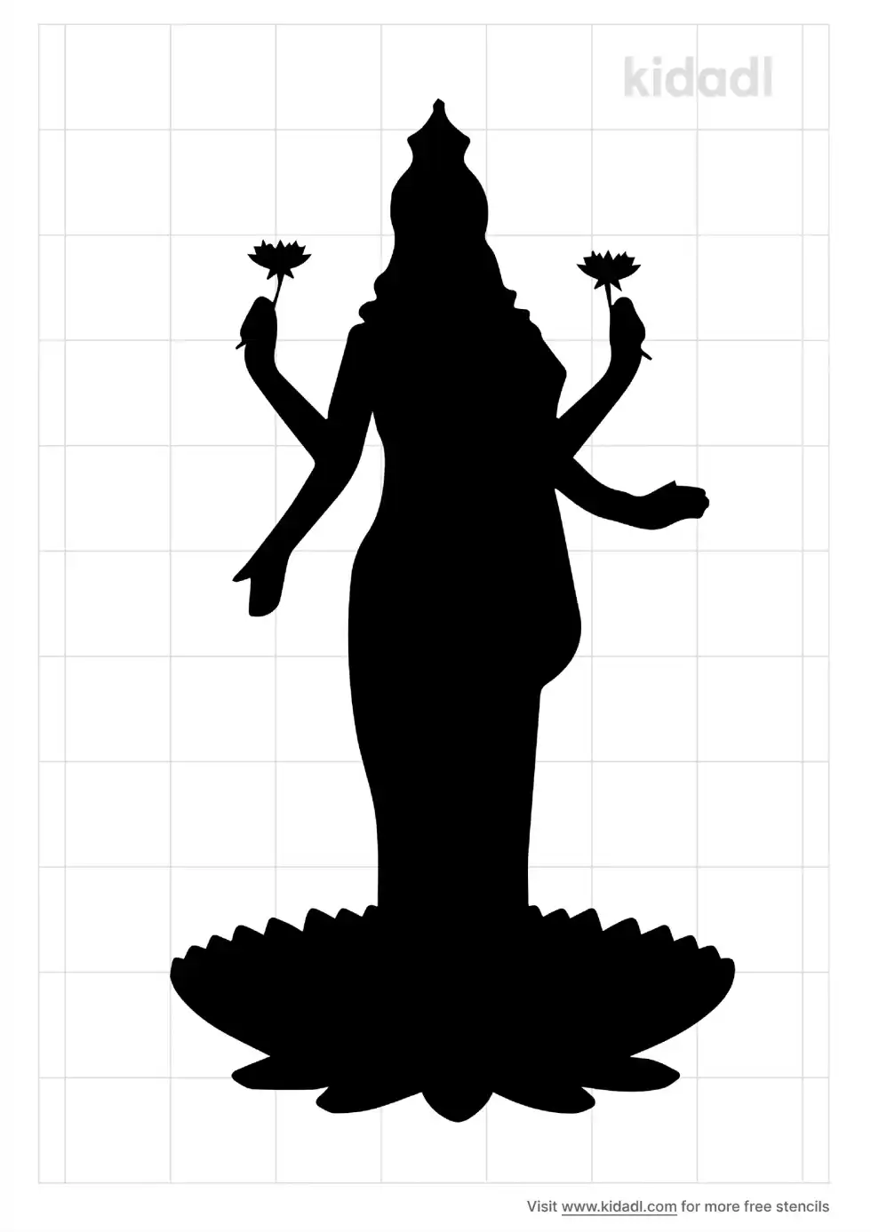 Hindu Goddess Stencil