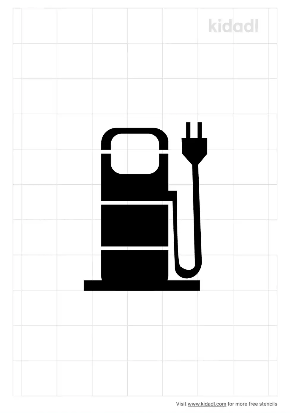 Electric Charging Station Stencil