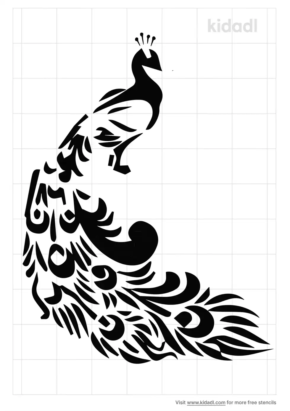 Peacock Stencil