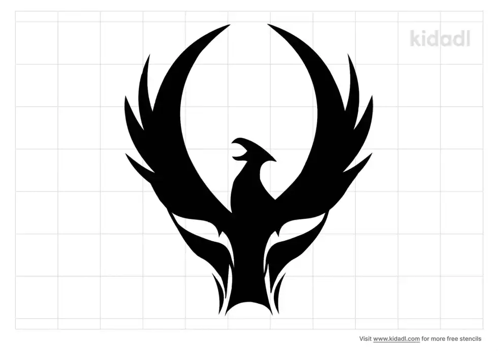 Simple Phoenix Tribal Stencil