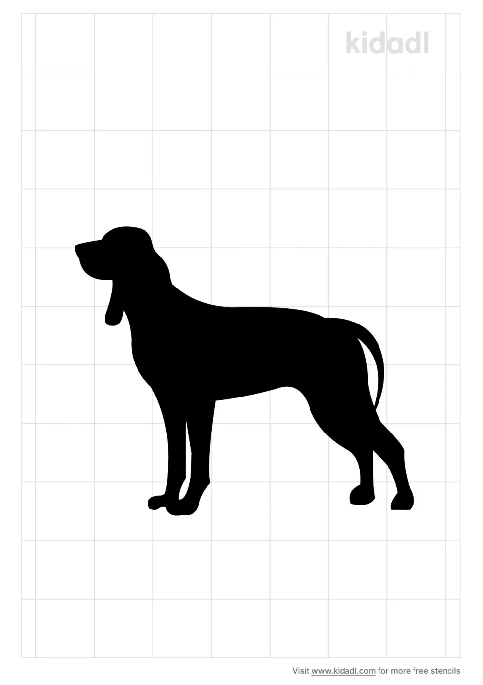Coonhound Stencil