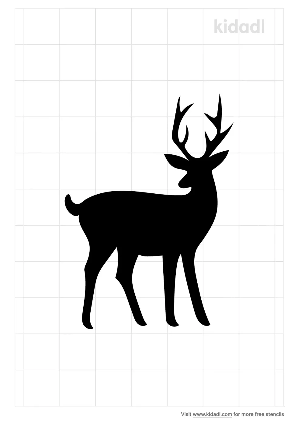 Cartoon Woodland Deer Stencil